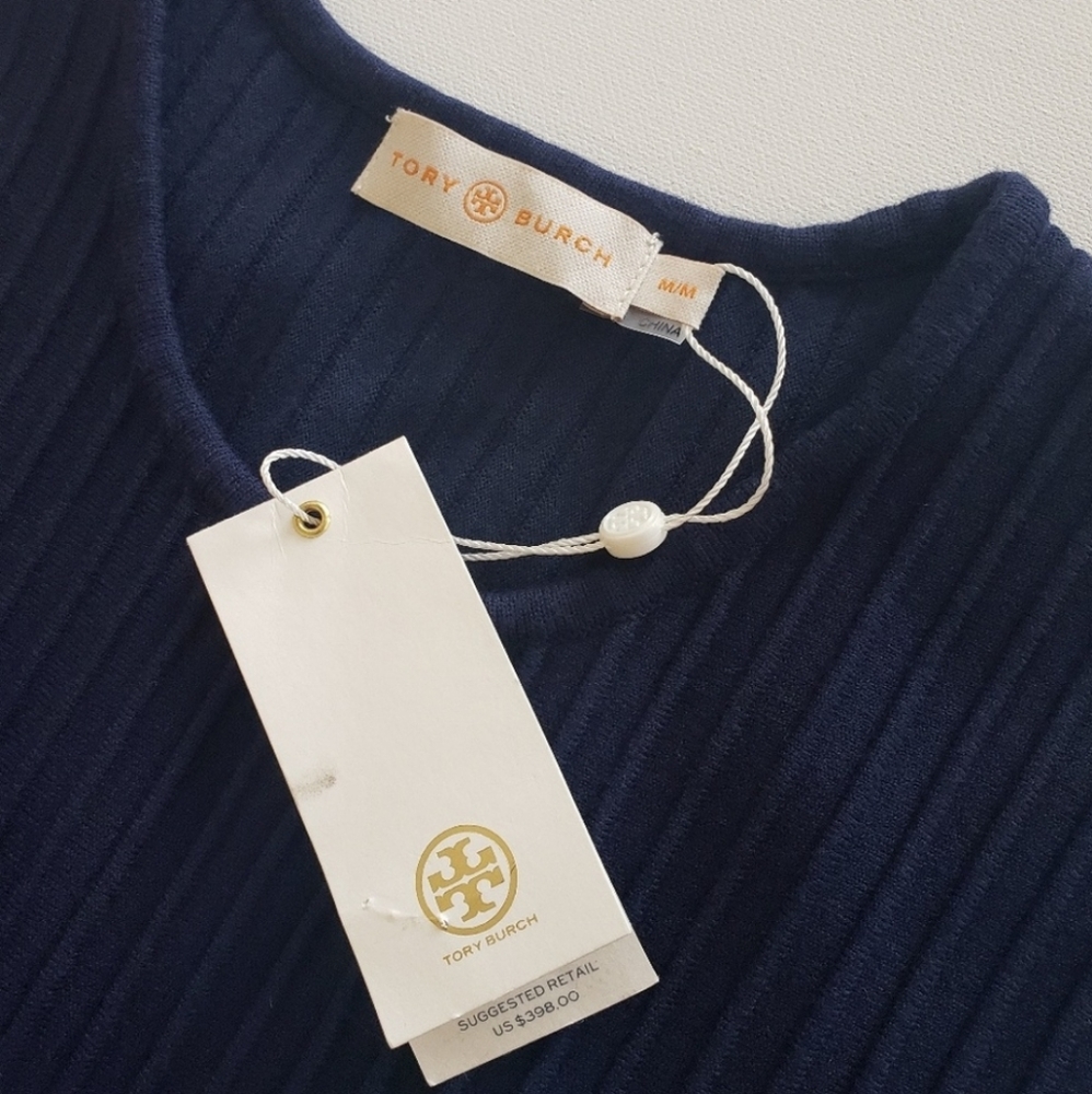 TORY BURCH Liam Textured Fit-And-Flare Dress - Picture 6 of 7